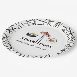 Personalisiert Sushi Birthday Modern einfach Pappteller
