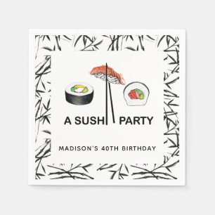 Personalisiert Sushi Birthday Serviette