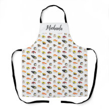 Personalisiert Sushi Koch Pattern Schürze