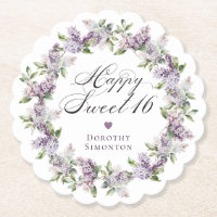 Personalisiert Sweet 16 Lila Lilac Blume