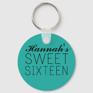 Personalisiert Sweet 16 Schlüsselanhänger Gefall