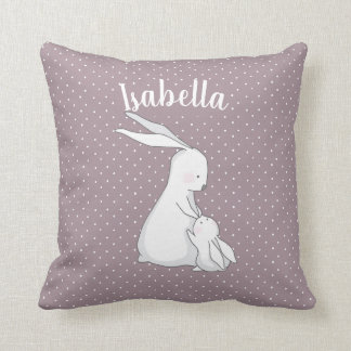 Personalisiert | Sweet Bunny Liebe Pink Polka Dot Kissen