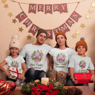 Personalisiert Sweet Pink Candy Cane Weihnachten Kleinkind T-shirt