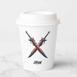 Personalisiert Sword Birthday Party Pappbecher