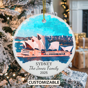 Personalisiert Sydney Ornament, Australien Keramik Ornament