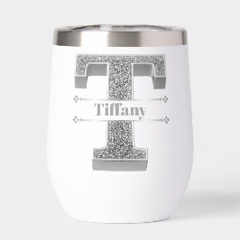 Personalisiert T Initial Silver Monogram Ihr Name