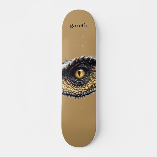 Personalisiert T Rex Dinosaurier Auge Skateboard (Vorne)