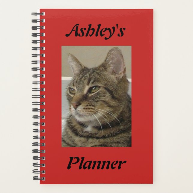 Personalisiert Tabby Cat Planner Planer (Vorderseite)