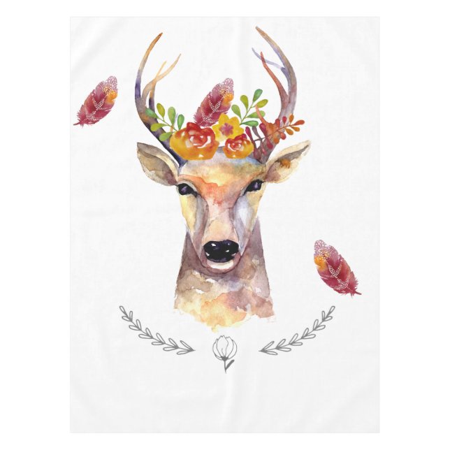 Personalisiert Tablecloth boho hacken Buck Head Br Tischdecke (Vorderseite)
