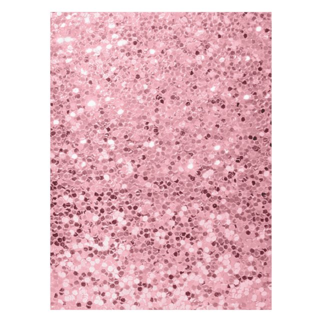 Personalisiert Tableclout Rose Gold Glitzer Tischdecke (Vorderseite)