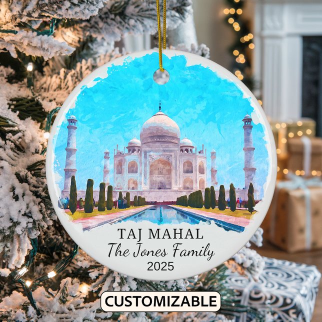 Personalisiert Taj Mahal Ornament, Indien Keramik Ornament (Von Creator hochgeladen)