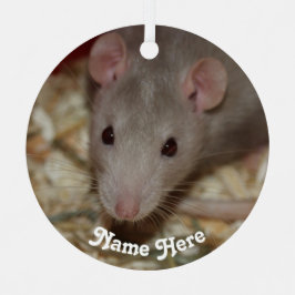 Personalisiert Tan Beige Extravagante Ratten Ornament Aus Metall