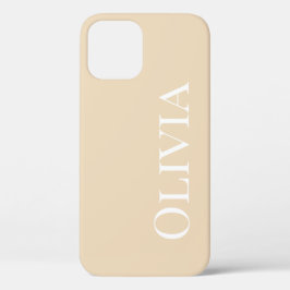 Personalisiert Tan Modern White Typografy Case-Mate iPhone Hülle