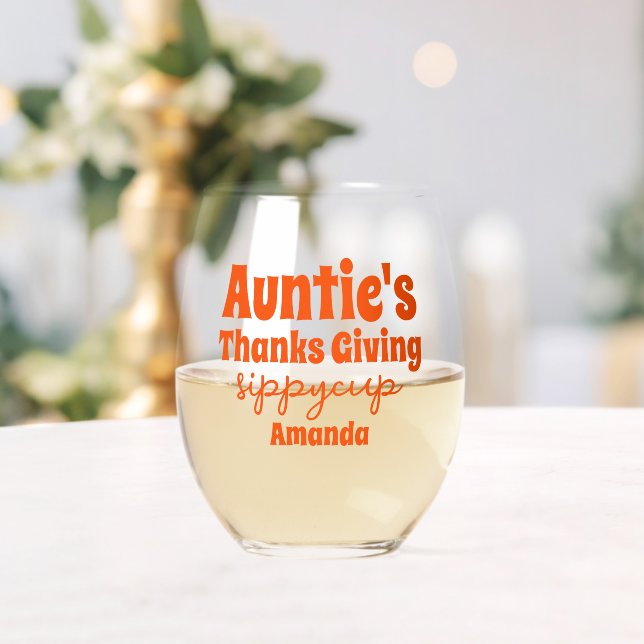 Personalisiert Tantas Erntedank Sippy Cup Weinglas Ohne Stiel (Insitu (Hochzeit))