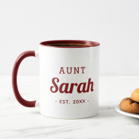 Personalisiert Tante Monogram-Tasse