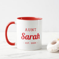 Personalisiert Tante Monogram-Tasse