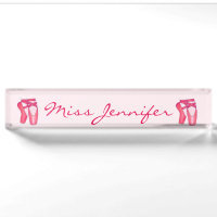 Personalisiert Tanz Pink Ballet Zehenschuhe Lehrer