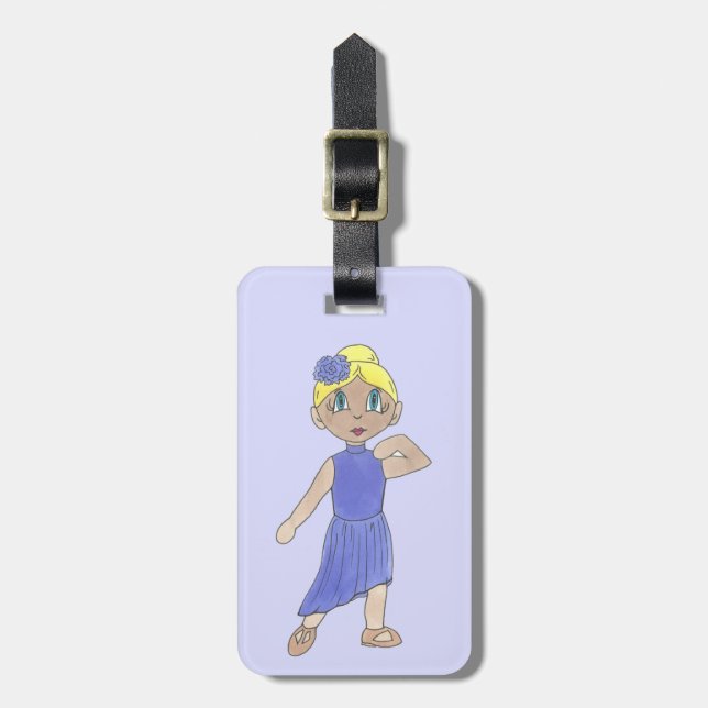 Personalisiert Tanztasche Lyrical Modern Dancer Cl Gepäckanhänger (Vorderseite vertikal)