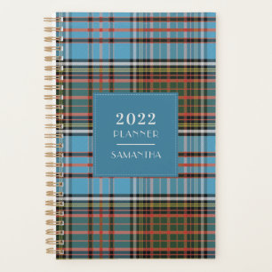 Personalisiert Tartan Anderson Kariert Annual 2022 Planer