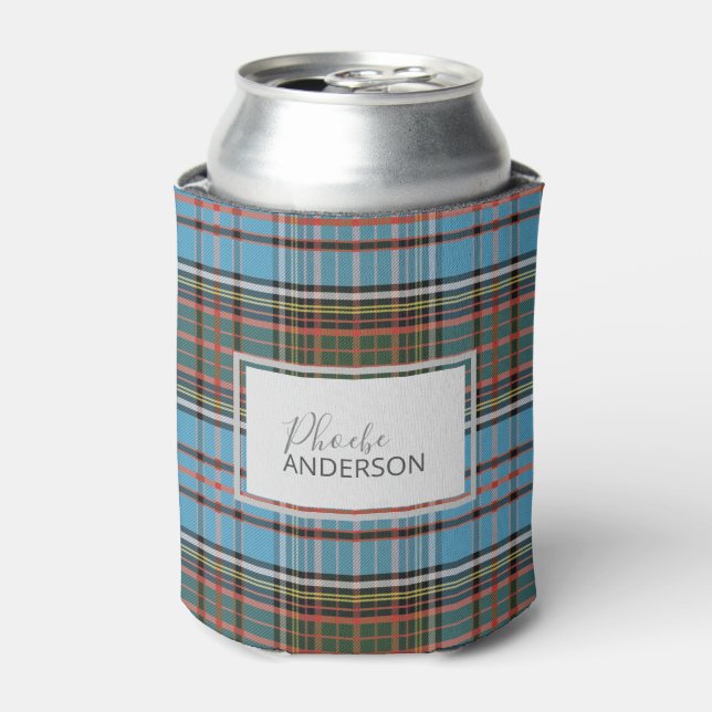 Personalisiert Tartan Clan Anderson Kariert Light  Dosenkühler (Kanne Vorderseite)
