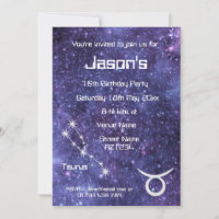 Personalisiert Taurus Zodiac Galaxy Party