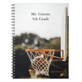 Personalisiert Teacher Basketball Sportklub Notizblock