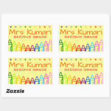 Personalisiert Teacher Crayon Design