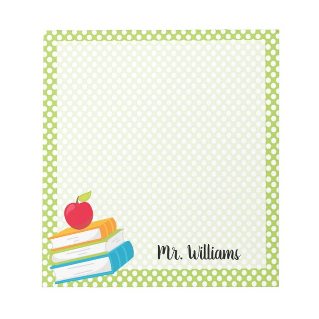 Personalisiert Teacher Editor Notizblock (Vorderseite)