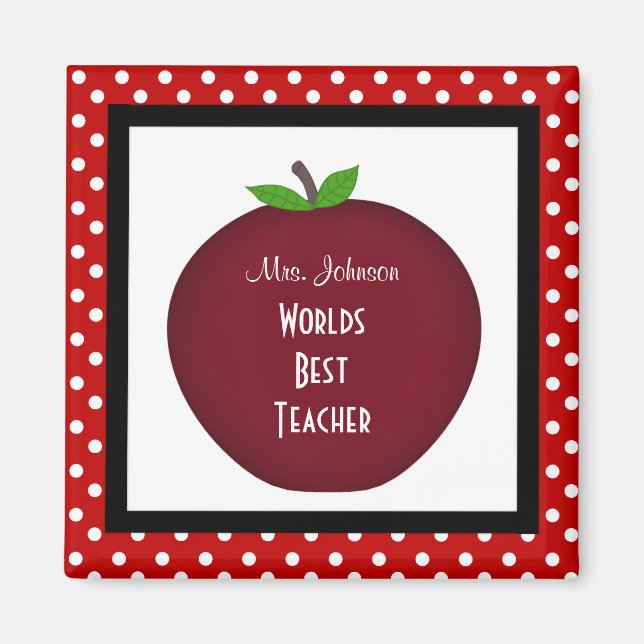 Personalisiert Teacher Magnet (Vorne)