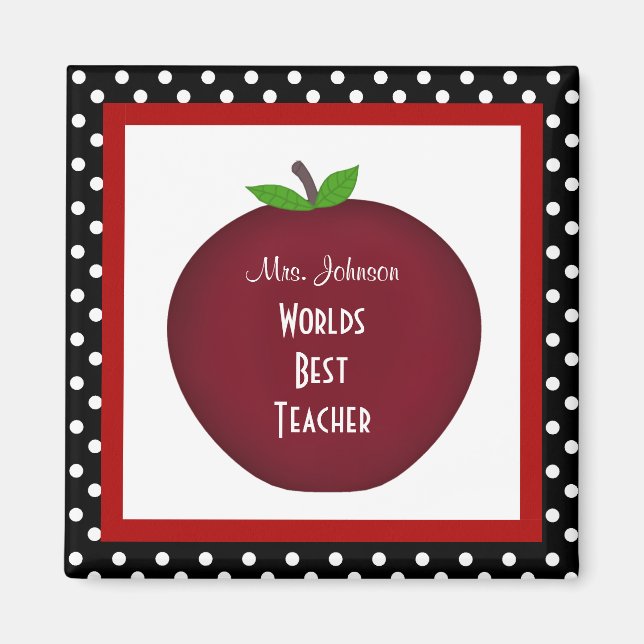 Personalisiert Teacher Magnet (Vorne)