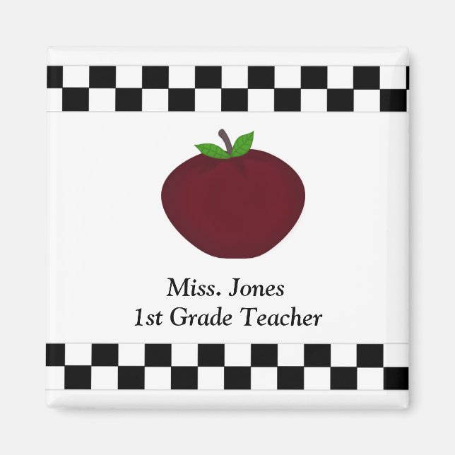 Personalisiert Teacher Magnet (Vorne)