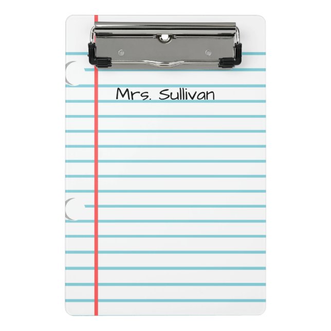 Personalisiert Teacher Mini-Zwischenablage Mini Klemmbrett (Vorderseite)