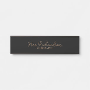 Personalisiert Teacher Name Grade Simple Modern Türschild
