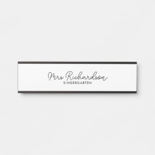 Personalisiert Teacher Name Grade Simple Modern Türschild