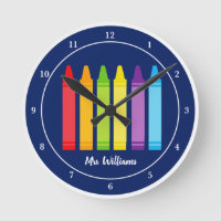 Personalisiert Teacher Niedlich Crayon Blue Klasse