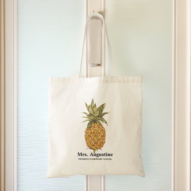 Personalisiert Teacher School Ananas Tragetasche (Personalized Teacher School Pineapple Tote Bag)