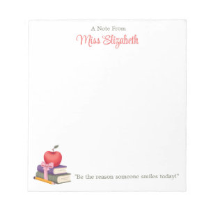 Personalisiert Teacher Stationery Niedlich Moderne Notizblock