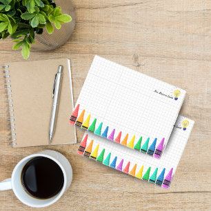 Personalisiert Teacher Sticky Notes - farbenfrohe  Post-it Klebezettel