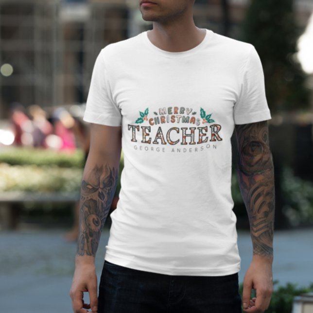 Personalisiert Teacher Weihnachtsgeschenk Individu T-Shirt (Von Creator hochgeladen)