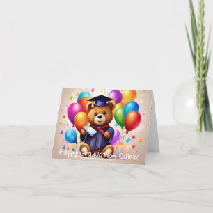Personalisiert Teddy Bear Kindergarten Abschluss Karte