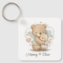 Personalisiert Teddy Bear Liebe Baby Schlüsselanhä