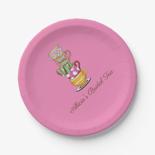 Personalisiert Tee Party Paper Tellers Bridal Pappteller