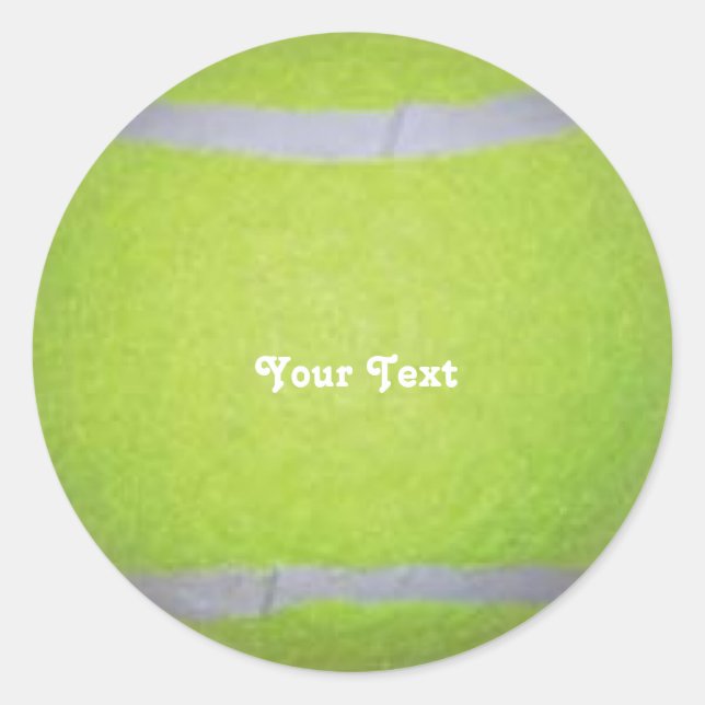 Personalisiert Tennis Ball Runder Aufkleber (Vorderseite)