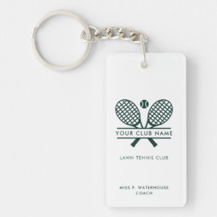 Personalisiert Tennis Club Coach Name Swai Schlüsselanhänger