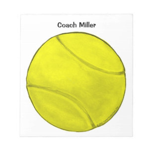 Personalisiert Tennis Notepad Notizblock