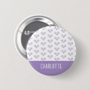 Personalisiert Tennis Pattern Individuelle Name Te Button
