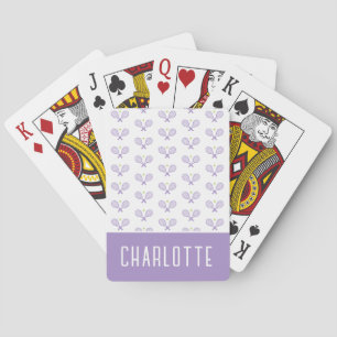 Personalisiert Tennis Pattern Individuelle Name Te Spielkarten