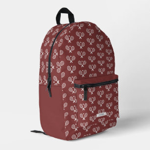 Personalisiert Tennis Pattern Tennis Player Bedruckter Rucksack