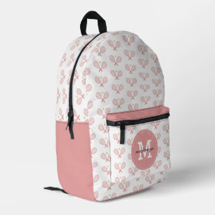 Personalisiert Tennis Pattern Tennis Player Bedruckter Rucksack
