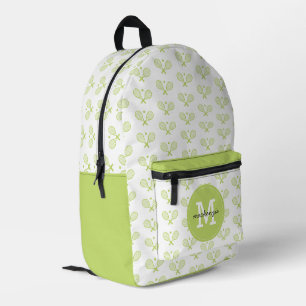 Personalisiert Tennis Pattern Tennis Player Bedruckter Rucksack